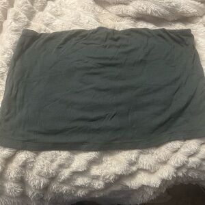 American Eagle Outfitters Deep Green Soft Ribbed Tee